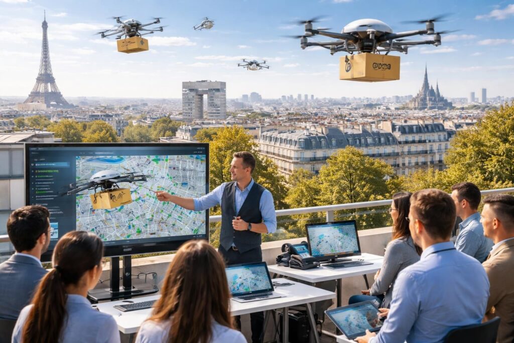 Se former au transport numérique et aux livraisons par drone avec Amazon Prime Air et La Poste Drone à Paris